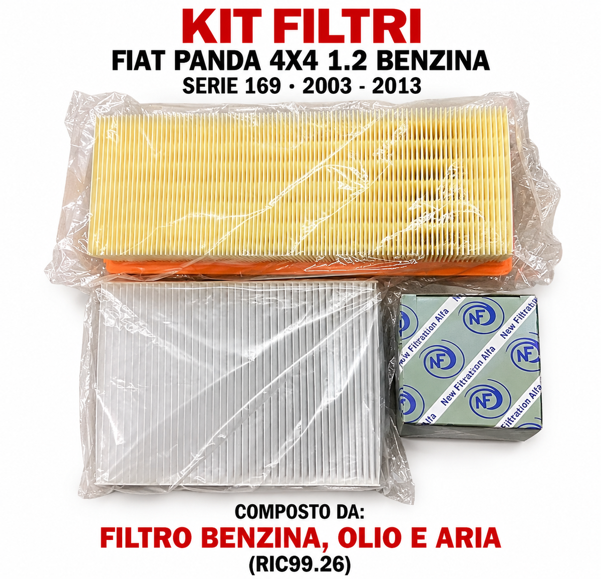 Kit de filtres Panda 4x4 1.200 essence, deuxième série 169