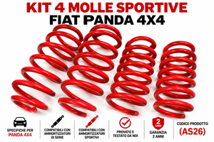 Kit molle assetto sportivo -3 cm panda 4x4 seconda serie da 2003 a 2013