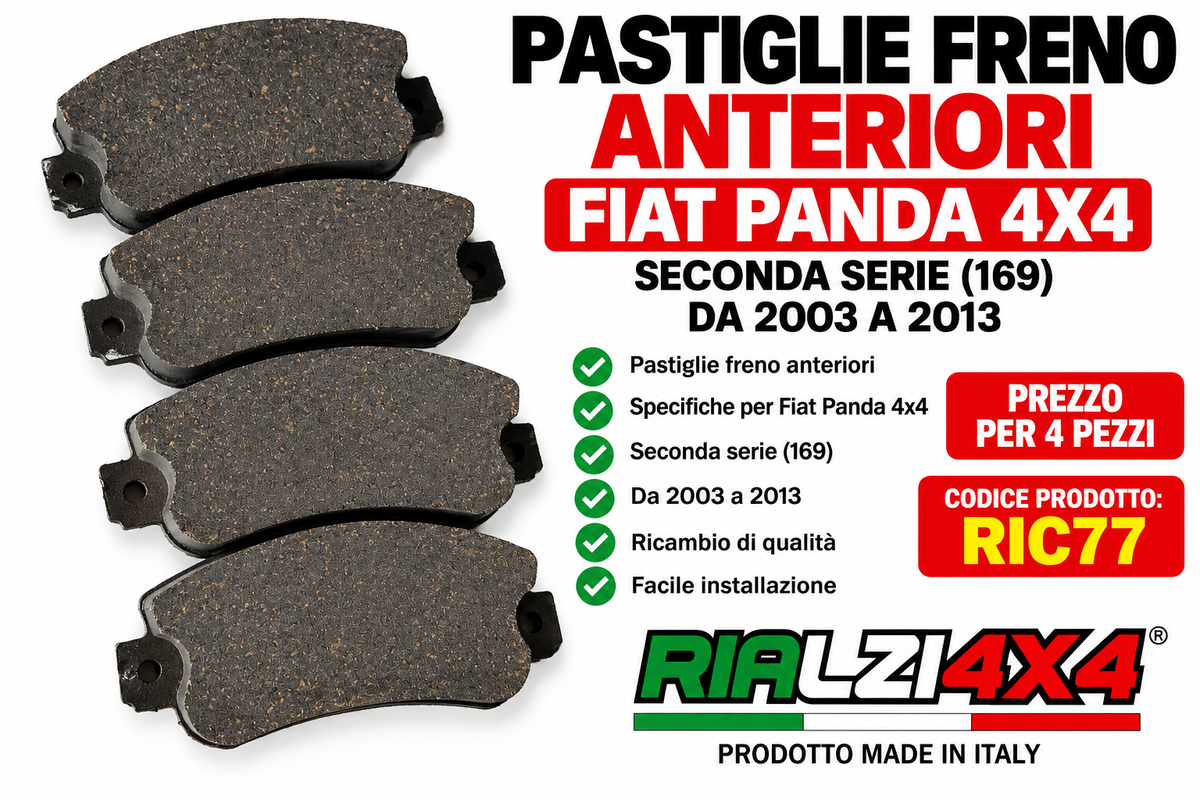 Pasticche freni anteriori panda 4x4 seconda serie