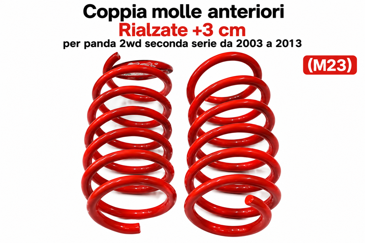 Molle anteriori rinforzate panda 2wd seconda serie da 2003 a 2013 rialzate 3 cm