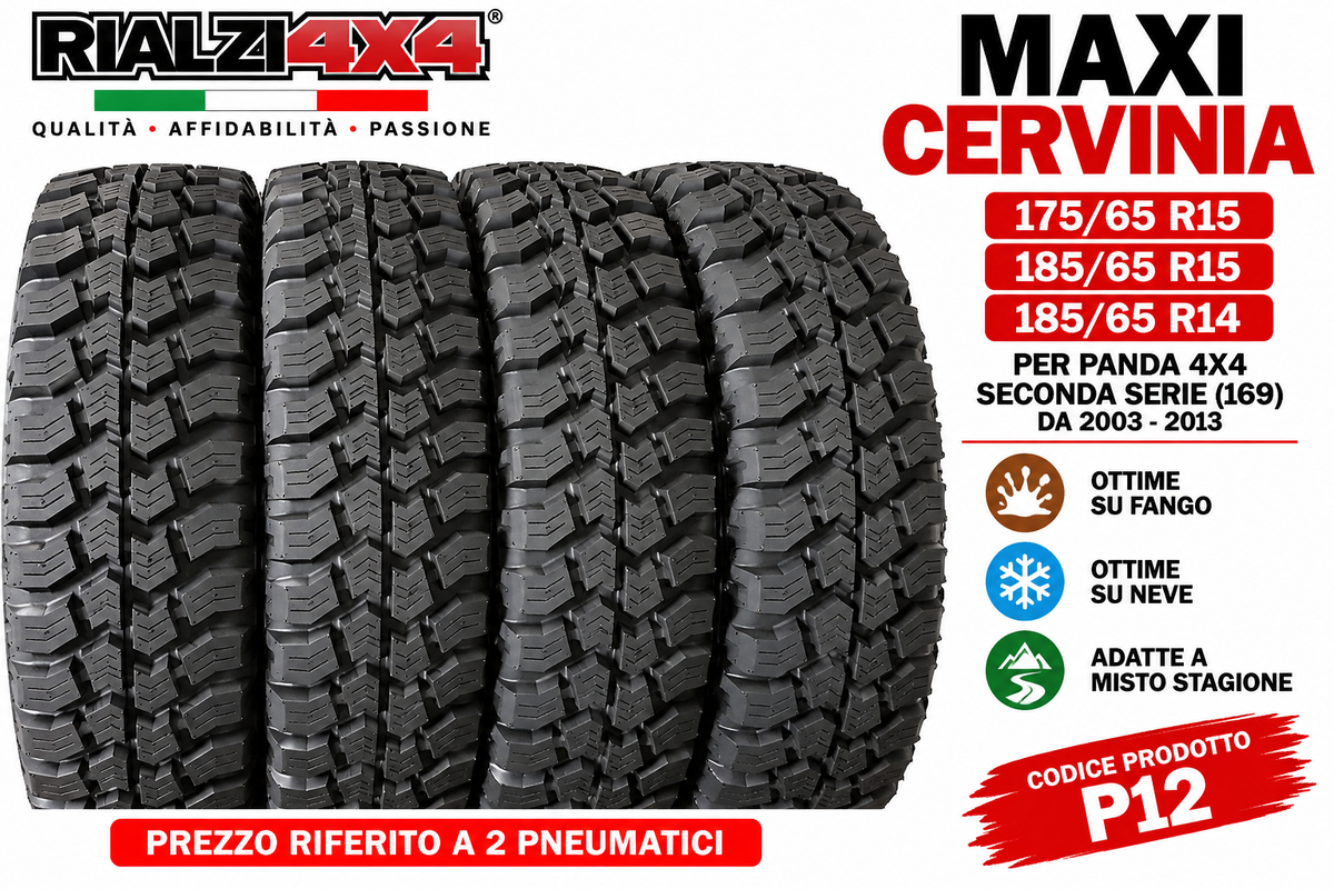 Pneus Maxi Cervinia 175/65 R15 Panda 4x4 deuxième série (+ autres dimensions)