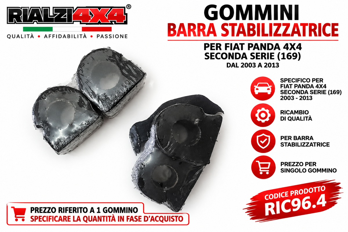 Gomas de barra estabilizadora Panda 4x4 segunda serie
