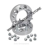 2 distanziali alluminio 20mm 5x110 mozzo 65,1 con bulloneria