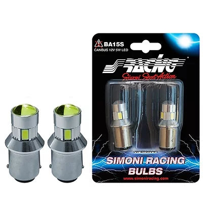 Kit 2 lampadine attacco Ba15s a 6 led