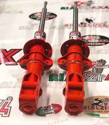 Ammortizzatori anteriori stelo +2cm - piatto +2cm - attacco testina +1cm panda