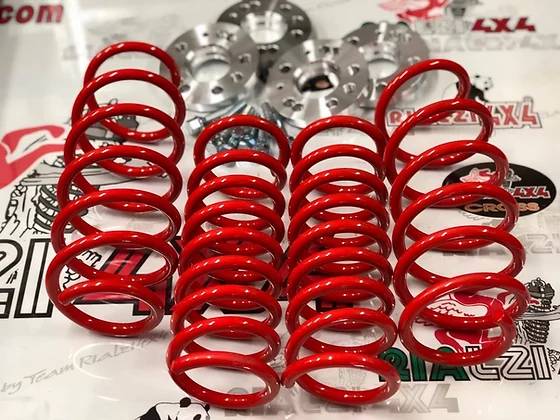 Kit 4 molle panda 4x4/cross ultima serie da 2013 rialzate 3 cm + DISTANZIALI