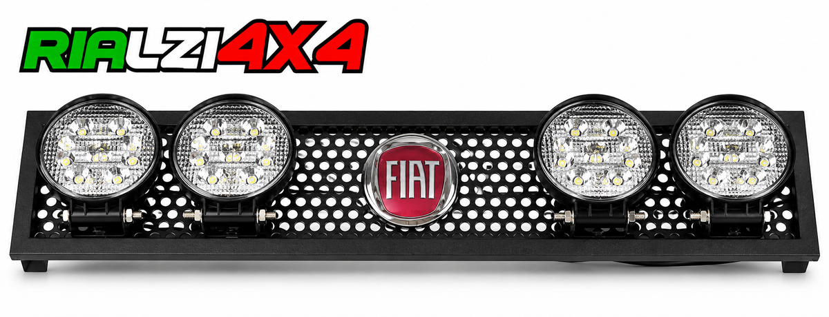Máscara antiniebla panda logo FIAT faros redondos