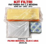 Kit de filtres Panda 4x4 1.200 essence, deuxième série 169