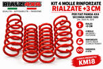 Kit de 4 ressorts Panda 4x4 / Cross deuxième série de 2003 à 2013, rehaussés de 3 cm