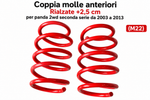 Muelles delanteros Panda 2WD segunda serie de 2003 a 2013 elevados 2,5 cm