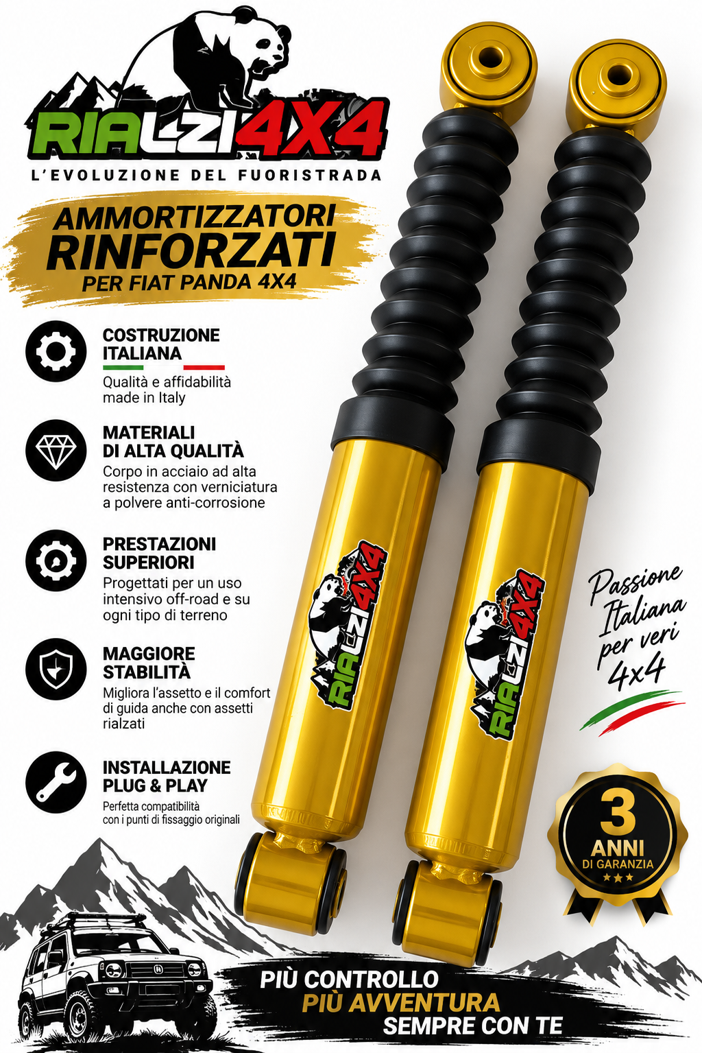 Kit 6 cm panda 4x4 312 Potenza