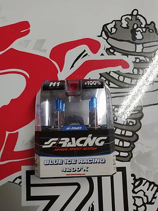 Kit 2 bombillas Blue Ice Racing, casquillo H1