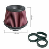 Filtro cónico Black Top algodón rojo