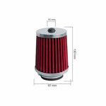 Filtro cónico de algodón rojo