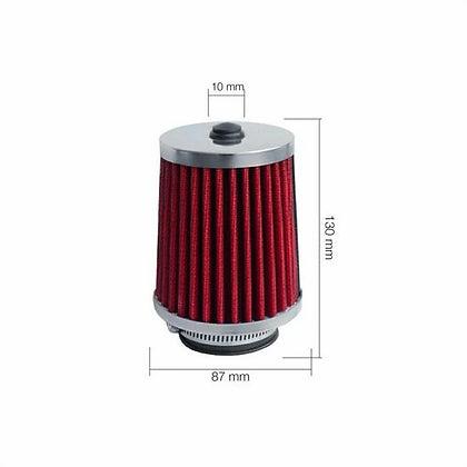 Filtro cónico de algodón rojo